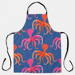 Delantal Patrón de color de Octopus Personalizado colorido