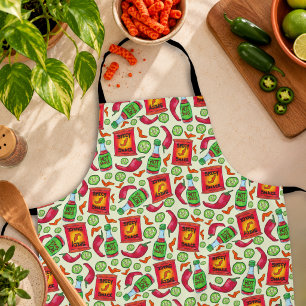 Delantal Patrón de comida picante divertido