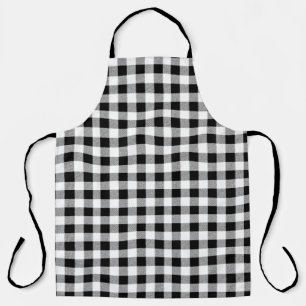 Delantal Patrón de comprobación de Gingham negro