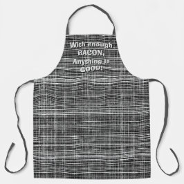 Delantal Patrón de comprobación en blanco, negro y gris