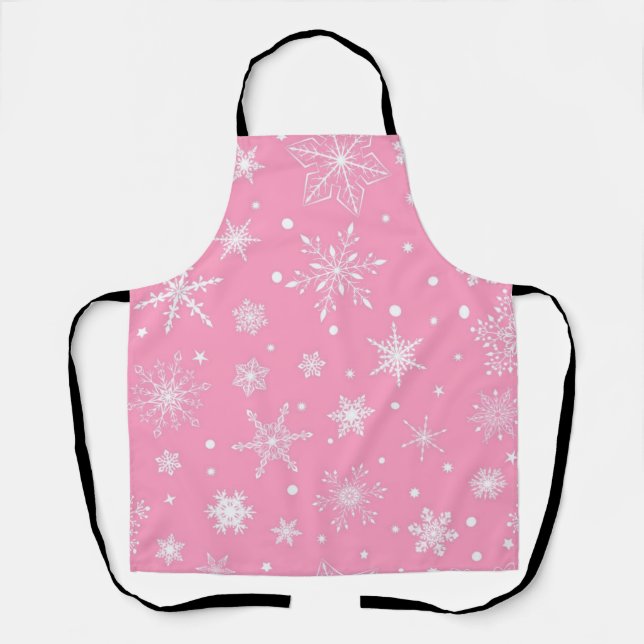 Delantal Patrón de copo de nieve (Anverso)