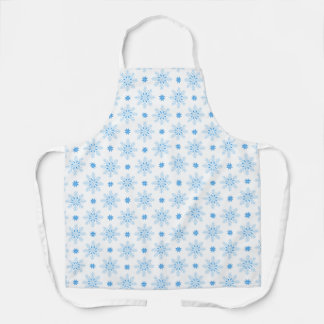 Delantal Patrón de copo de nieve simple de color personaliz