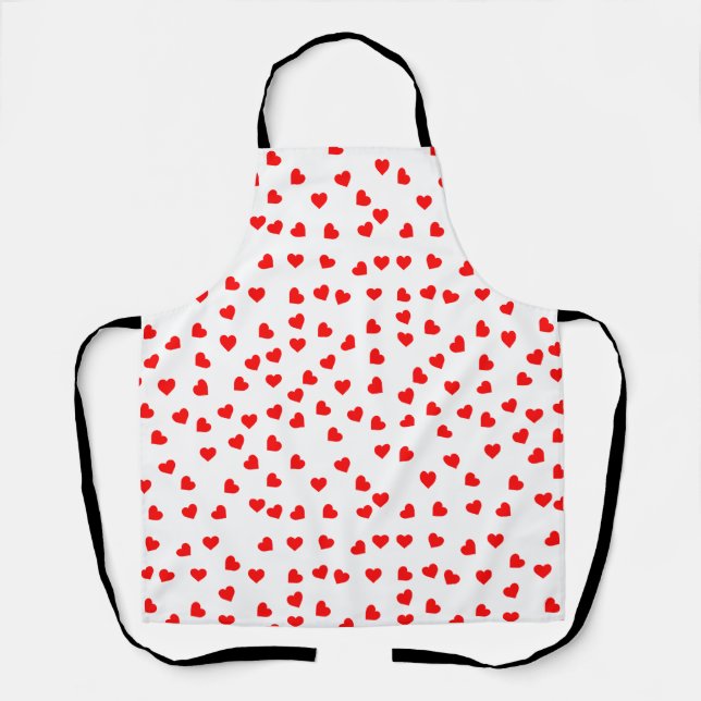 Delantal Patrón de corazón rojo lúgubre (Anverso)