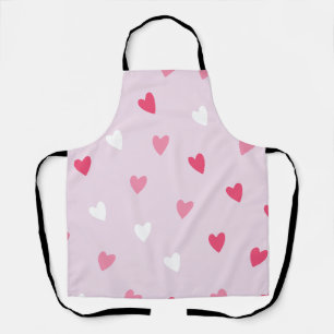 Delantal patrón de corazones sin costuras