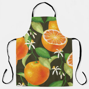 Delantal Patrón de cosecha con naranja