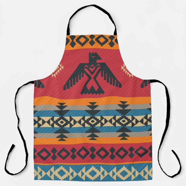 Delantal Patrón de cosecha de águilas étnicas (Anverso)