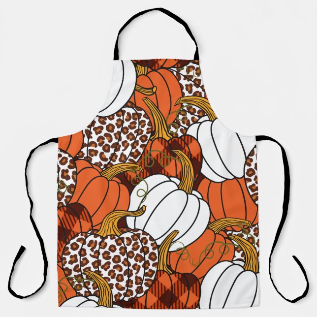 Delantal Patrón de cosecha de la calabaza de mosaico (Anverso)