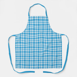 Delantal Patrón de Cuadros Azules y Blancos