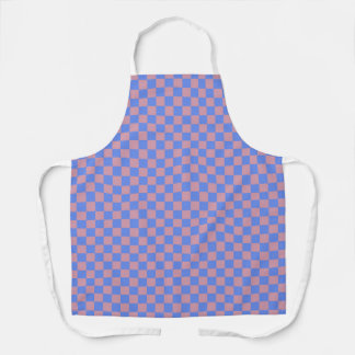 Delantal Patrón de cuadros gingham rosa azul