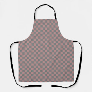 Delantal Patrón de cuadros gingham rosa gris
