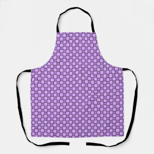 Delantal Patrón de cuadros gingham rosa y púrpura
