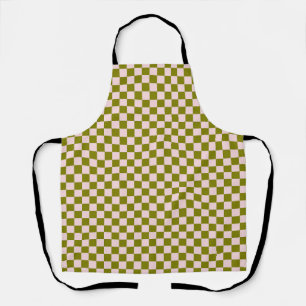 Delantal Patrón de cuadros gingham rosa y verde