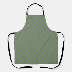 Delantal Patrón de cuadros gingham verde gris