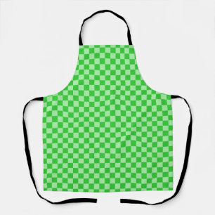 Delantal Patrón de cuadros gingham verdes