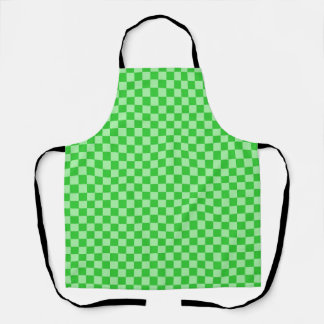 Delantal Patrón de cuadros gingham verdes