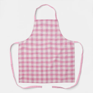 Delantal Patrón de Cuadros Rosa Bebé