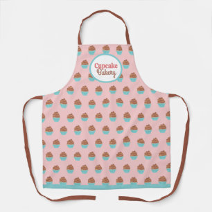 Delantal Patrón de Cupcakes Rosa Apron