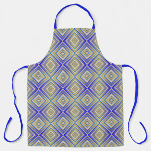 Delantal Patrón de diamante alternativo de azules marinos