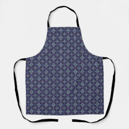 Delantal Patrón de diamante del suroeste gris azul