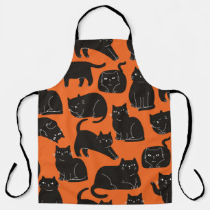Delantal Patrón de dibujo de mano para gatos personalizados