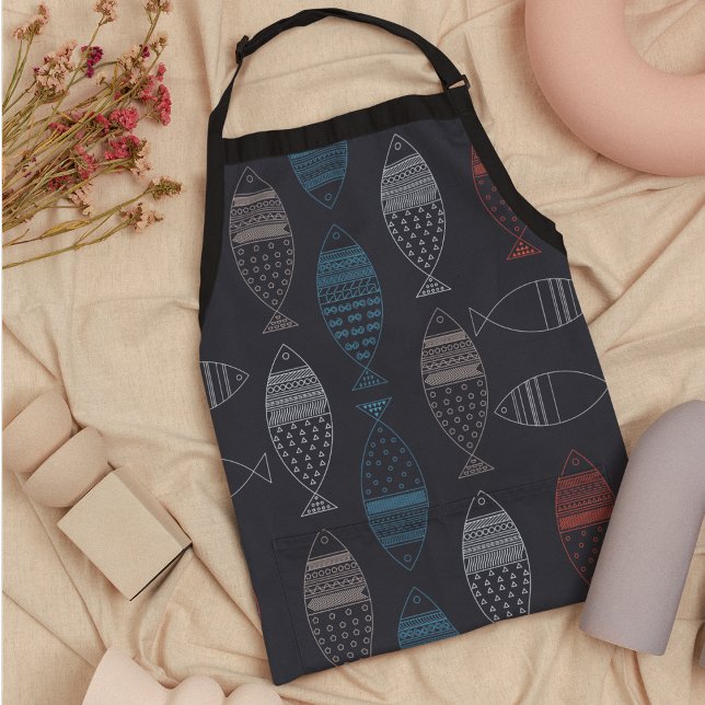 Delantal Patrón de dibujo de peces (apron)