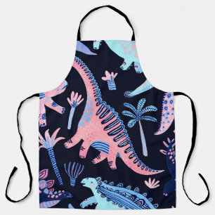 Delantal Patrón de dinosaurios personalizados.