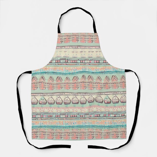 Delantal Patrón de diversión de Boho (Anverso)
