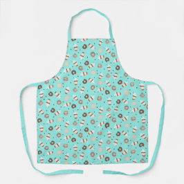 Delantal Patrón de donut rociado de café de Frappuccino