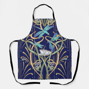 Delantal Patrón de Dragonflies Art Nouveau