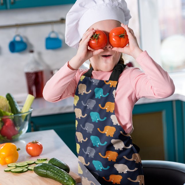 Delantal Patrón de elefantes (apron)