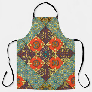 Delantal Patrón de estilo Talavera de mosaicos portugueses