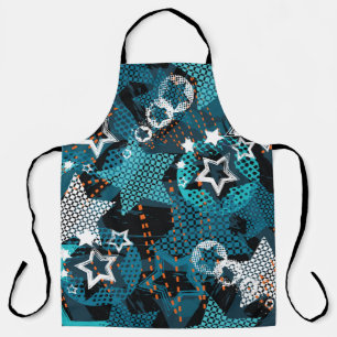 Delantal Patrón de estrella de Grunge, diseño infantil jugu