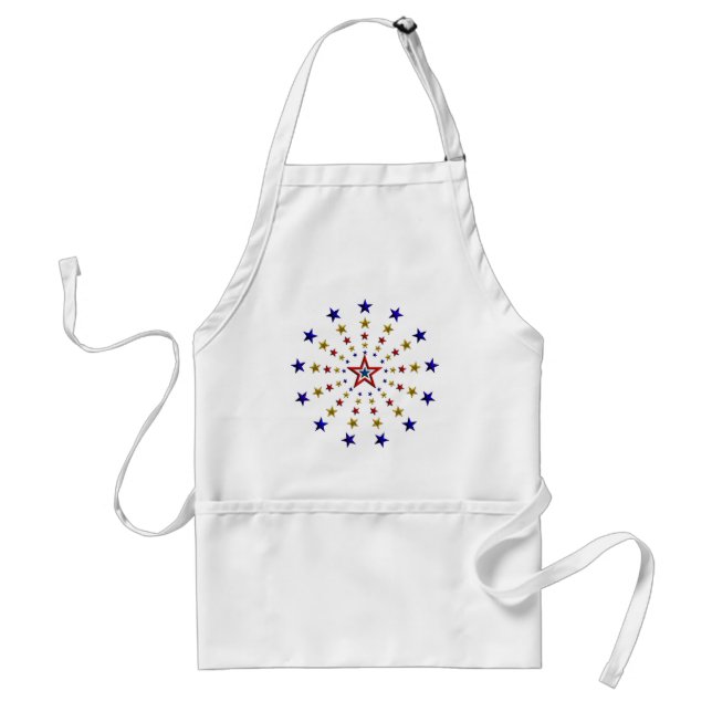 Delantal Patrón de estrellas patrióticas (Frente)