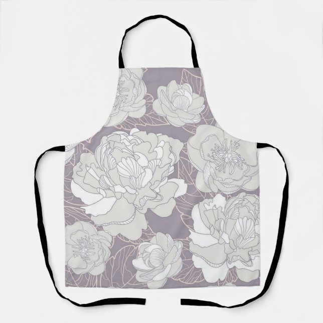 Delantal Patrón de flor (Anverso)