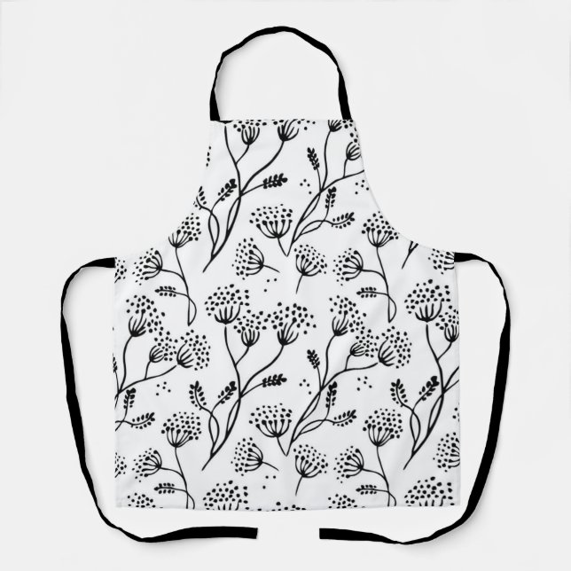 Delantal Patrón de flor (Anverso)