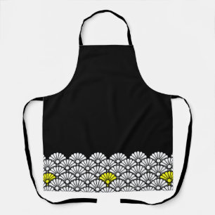 Delantal Patrón de flor blanco