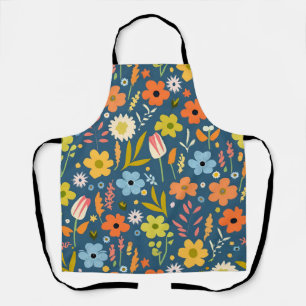 Delantal patrón de flores