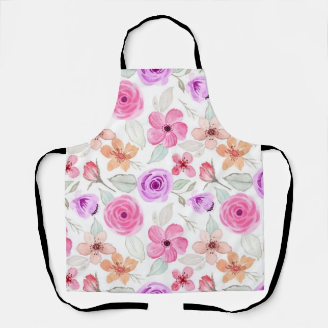 Delantal Patrón de flores (Anverso)