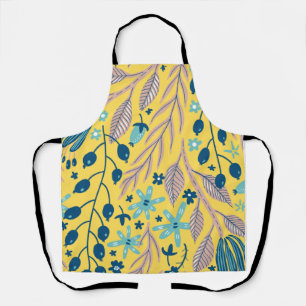 Delantal Patrón de flores colorido belleza brillante