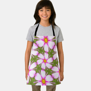 Delantal Patrón de flores de cosmos
