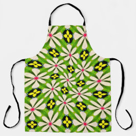 Delantal Patrón de flores estéticas