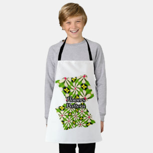 Delantal Patrón de flores estéticas