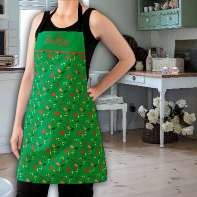 Delantal Patrón de flores silvestres Apron de impresión tod (Subido por el creador)