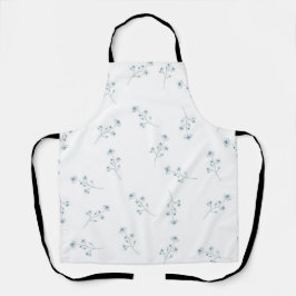 Delantal Patrón de flores silvestres azules