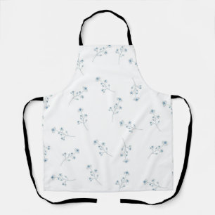 Delantal Patrón de flores silvestres azules