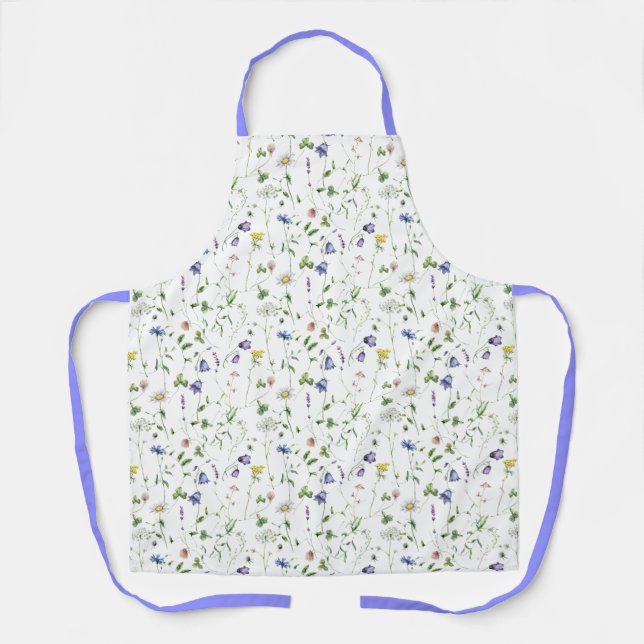 Delantal Patrón de flores silvestres de Boho (Anverso)
