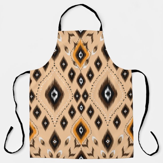 Delantal Patrón de folklore geométrico étnico Ikat (Anverso)