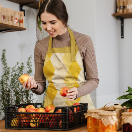 Delantal Patrón de forma Rhombus de sombra amarilla