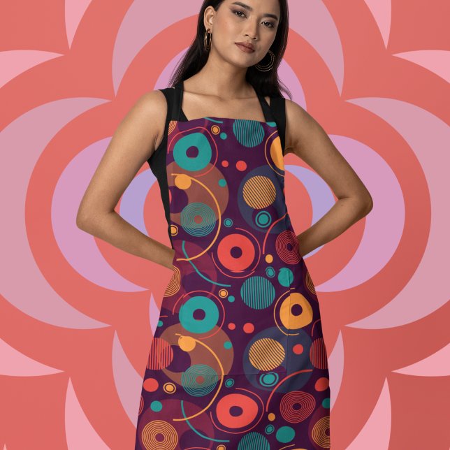 Delantal Patrón de formas geométricas multicolor (apron)