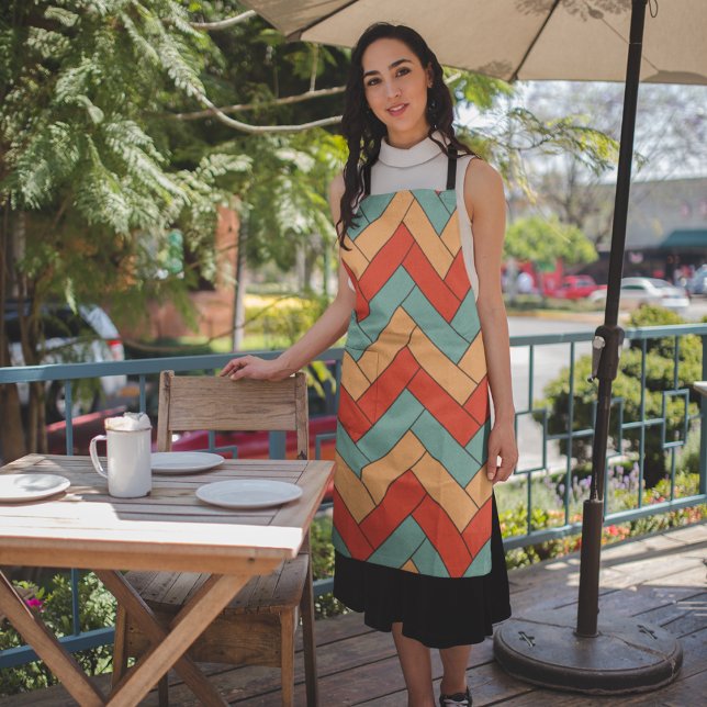 Delantal Patrón de formas geométricas sin inconvenientes (Seamless Geometric Shape Pattern apron)